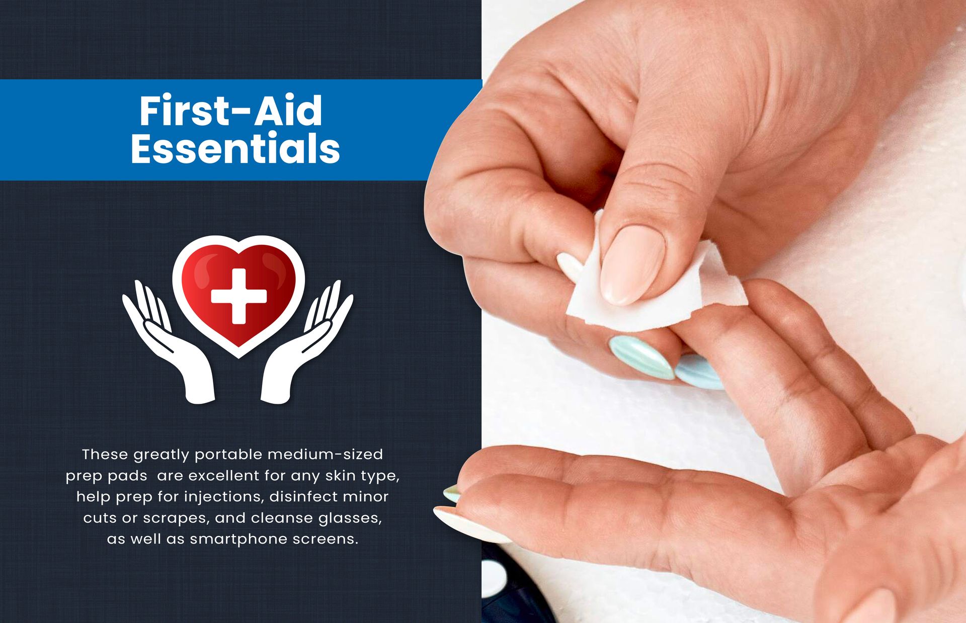 MED PRIDE Sterile Alcohol Prep Pads, 70% Isopropyl, 2-Ply, 200-Count Pack