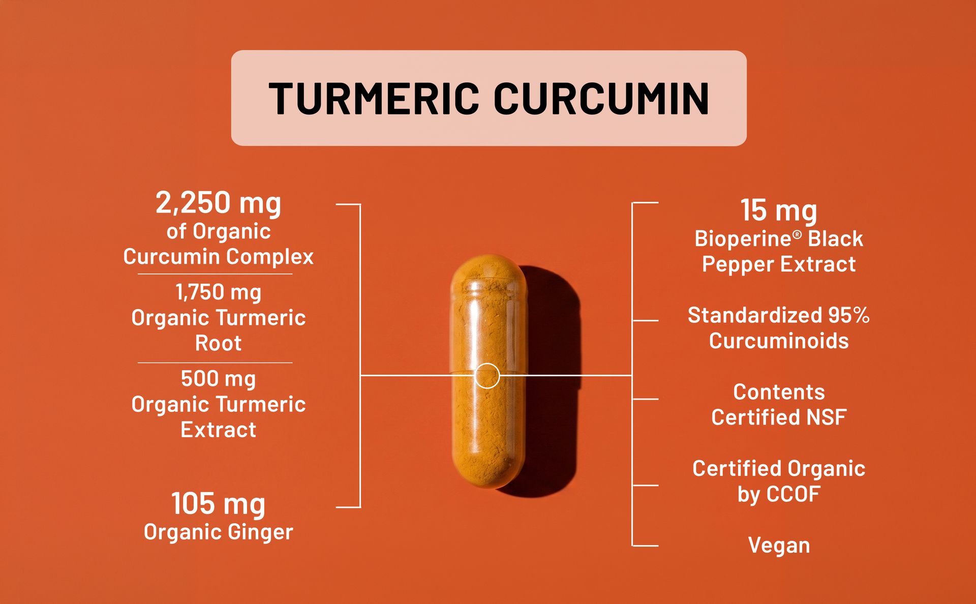 NatureWise Turmeric Curcumin 2250mg Supplement with BioPerine, 90 Capsules