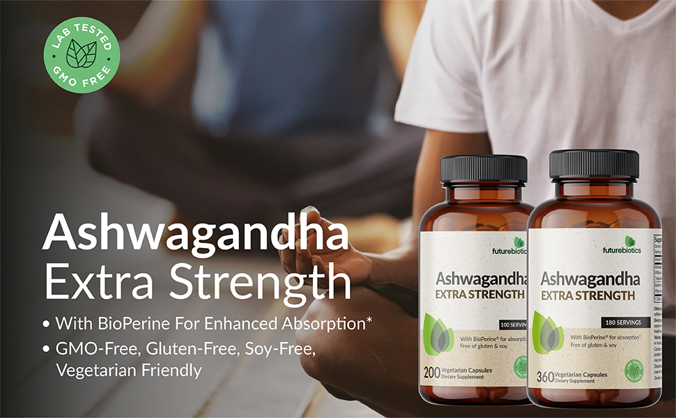 Futurebiotics Ashwagandha Extra Strength Stress & Mood Support 100 Capsules