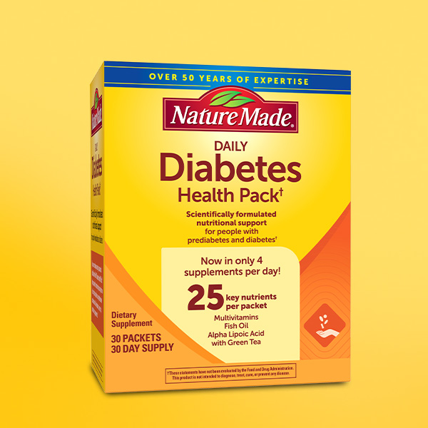 Nature Made Diabetes Health Pack, Daily Dietary Supplements, 30 Packets