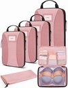 BAGSMART Compresión Embalaje Cubos, 6 PCS Embalaje Cubos para maletas, Bolsas de viaje Organizador para equipaje, Ligero Cubo de Embalaje para Esenciales de Viaje