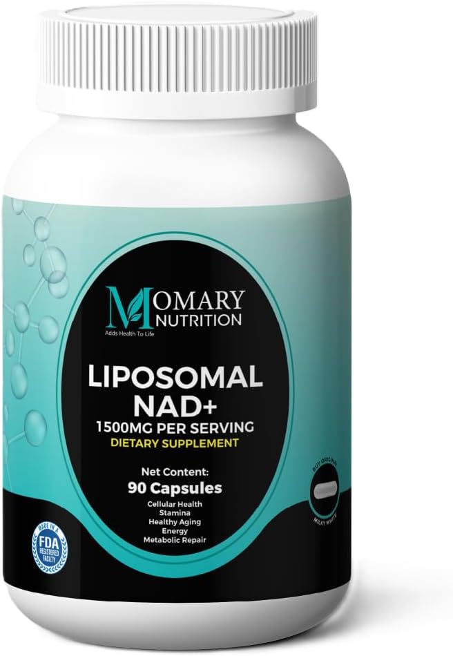 Liposomal NAD+ Suplemento TENIDO Suplementos NAD más destacados para Hombres con Resveratrol y Japonés Extracto de Knotweed, Solución de Apoyo, Reparación Metabólica ANTE Vegan, Gluten Free, Non-GMO, 90 cápsulas