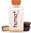 Huma Plus (Doble Electrolytes) - Chia Energy Gel, Chocolate Peanut Butter, 12 Gels - Stomach Friendly, Real Food Energy Gels