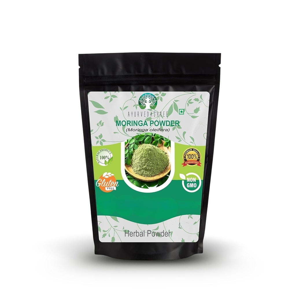 Moringa Leaf Powder 100 Gm I Moringa Olifera Powder I laboratorio testado para la pureza I no GMO I GMP certificado I Vegan