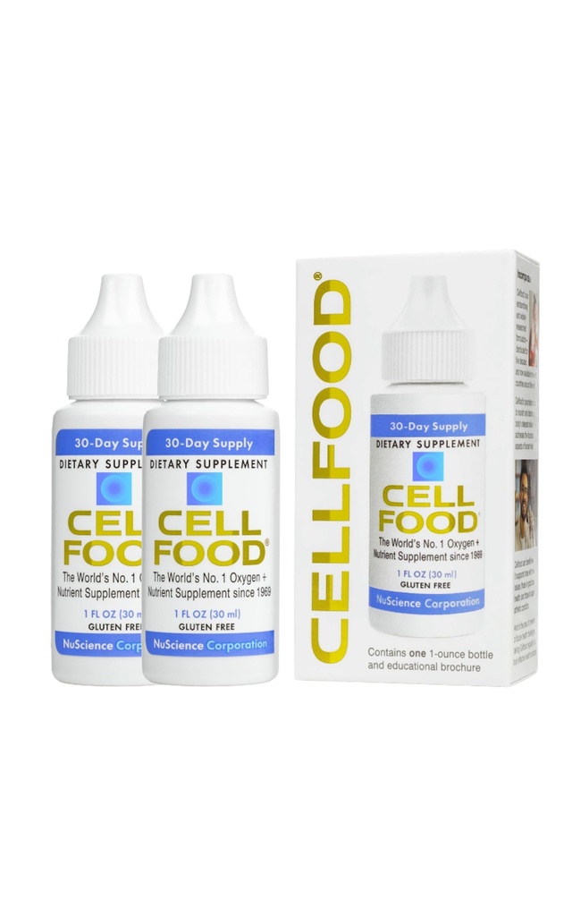 Célula de Oxígeno Boost - 1 fl oz, 2 Pack - Suplemento de Oxígeno Líquido - Gluten Free, Cert. Kosher
