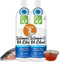 Solo Natural Pet Wild Alaskan Salmón Aceite para perros &amp; gatos - Omega 3 &amp; 6 Suplemento para mascotas - EPA & DHA Fish Oils, All Natural Joint Support, Promote Healthy Skin, Coat & Heart - 20 Fl Oz (Pack of 2)
