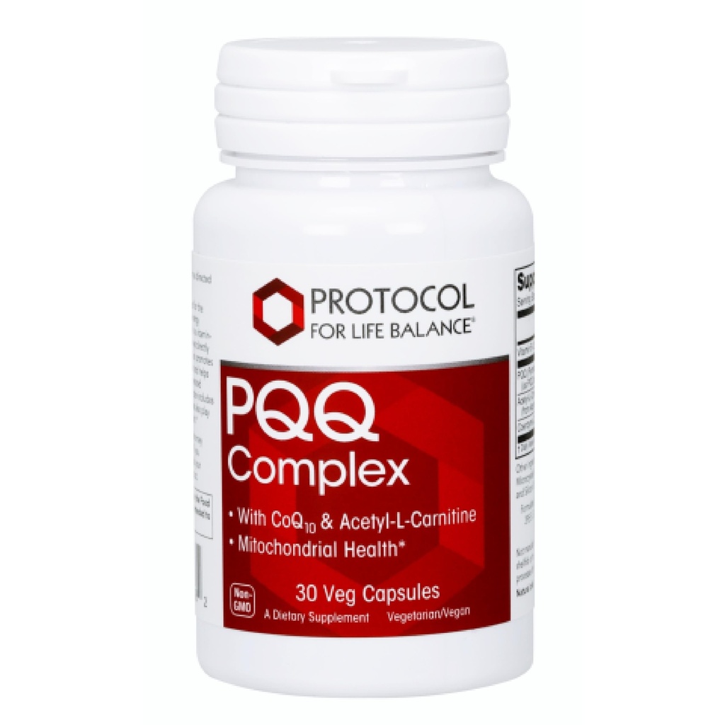PROTOCOLO PARA LA VIDA BALANCE Complejo PQQ - Salud Mitocondrial - con CoQ10 &amp; L Carnitina - Vitamina B - Suplemento para Energía - 30 Capas de Veg