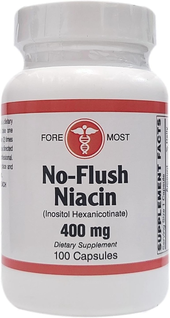 Holistic Health No-Flush Niacin - 400mg - 100 cápsulas