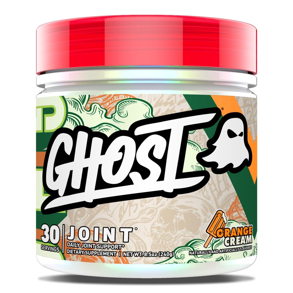 GHOST Joint Supplement, Orange Cream (30 Servings) - Daily Joint Maintenance Supplement for Men &amp; Women - Glucosamine HCL, Chondroitin Sulfate & Curcumin - Cartilage, Bones & Joint Support