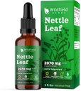 Nettle Leaf Extract Drops 2000mg (Urtica dioica L.) Suplemento Herbal Absorbs Better Than Capsules,1 Mes de Suministro, 84 Servimientos, Tintura libre de alcohol - 2 Oz, Pack de 1
