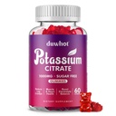 Citrato de potasio 1000mg Gummies, Suplemento de Potasio para Adultos Mujeres &amp; Hombres, Apoyo Leg Cramps &amp; Muscle Health, 60 Chewables