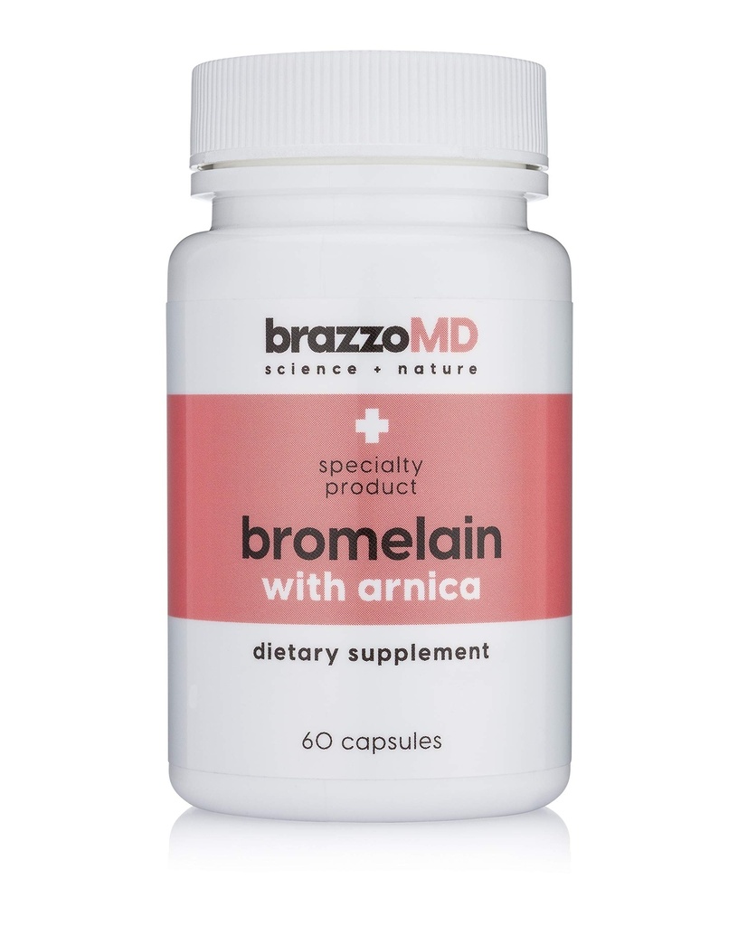 brazzoMD Bromelain con Arnica - Suplemento dietético - 60 cápsulas