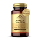 Solgar Biotin 5000 mcg - Soporta la piel sana, las uñas " el cabello - Apoya la producción energética " Metabolismo - Vitamina B - No GMO, Vegan, Gluten Gratis - 180 Cuenta