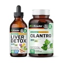 BIO KRAUTER Liver Detox Tincture 4 Fl. Oz. " Cilantro 100 Capsules