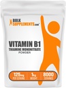 BulkSupplements.com Polvo de monolito de tiamina - Vitamina B1 Polvo, Thiamine B1 Suplemento - B1 Vitaminas, Gratuito de gluten, 125 mg por ser, 1kg (2,2 libras) (Pack de 1)
