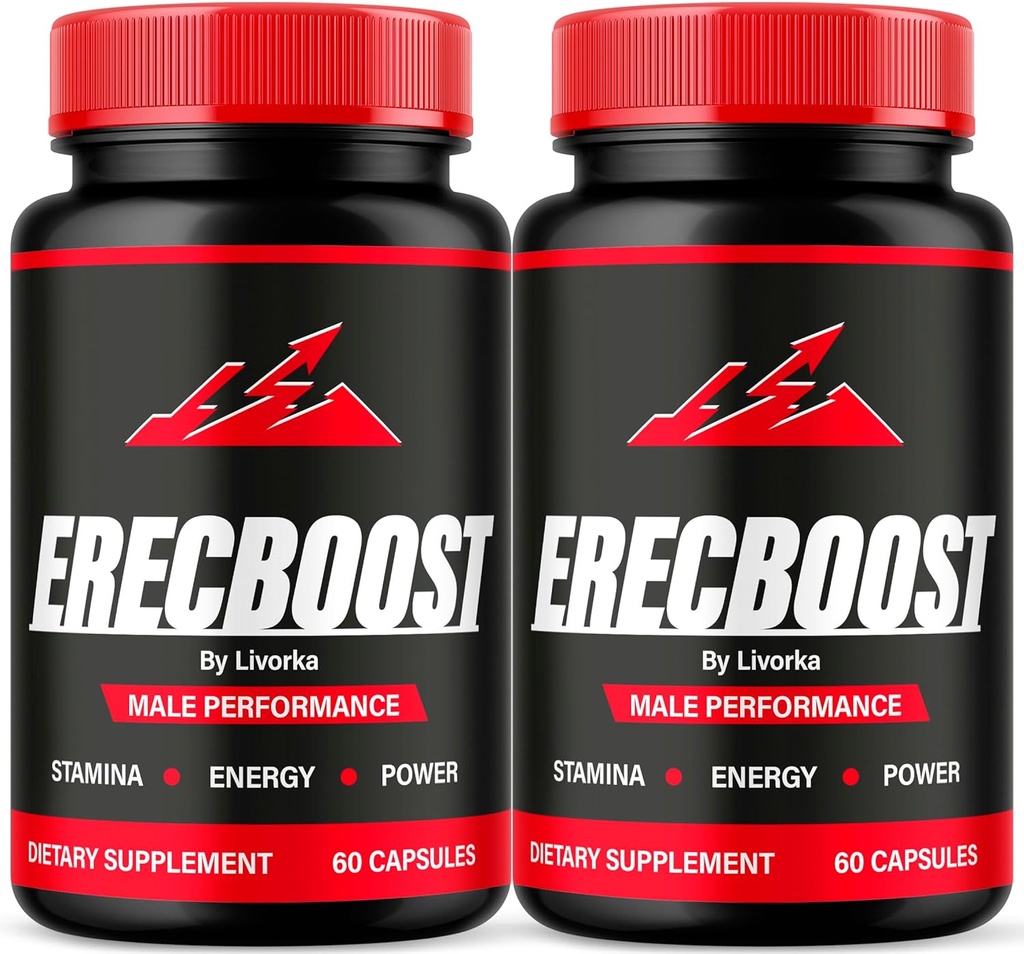(2 Pack) Erecboost Capsules for Men, Erecboost Original, Erecboost para Hombres, ErecBooster, Erecboost En Capsulas, ErecaBoost Pills, Erecboost Pastillas, Erecboost Natural Advanced Formula, 120 cápsulas