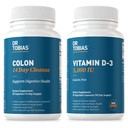 Dr. Tobias Colon 14 Días Limpieza y Vitamina D3 5000 UI Apoyo salud general, sistema inmunológico y sistema digestivo. Limpio y vitamina para hombres y mujeres.