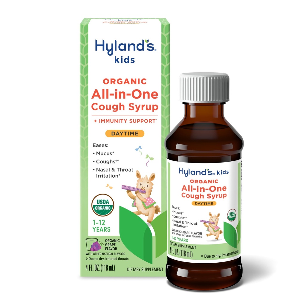 Hiland's Kids Organic All in One Cough Syrup Daytime - Grape