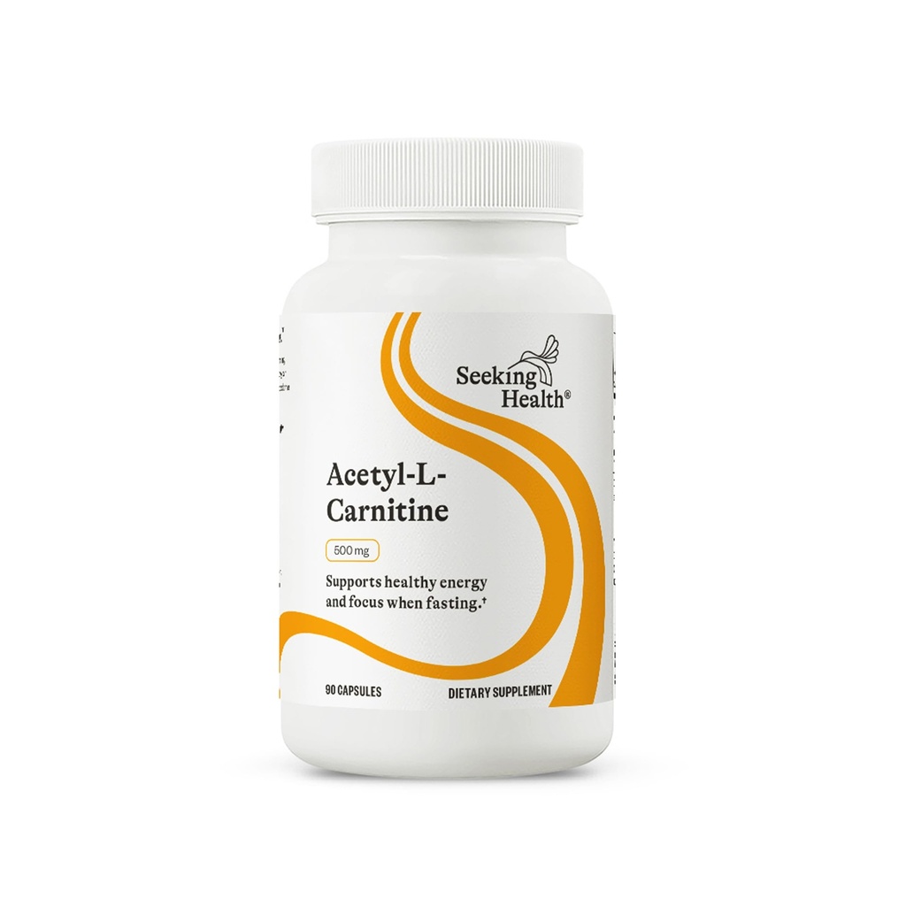Buscando Salud Acetyl-L-Carnitina - Suplemento Acetyl-L-Carnitina - Apoyos Energía, Metabolismo de grasa saludable, & Salud de la memoria - 500 mg, 90 cápsulas