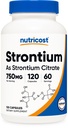 Nutricost Strontium Capsules 750mg, 120 Capsules - Vegetariano, No GMO, Gluten Free