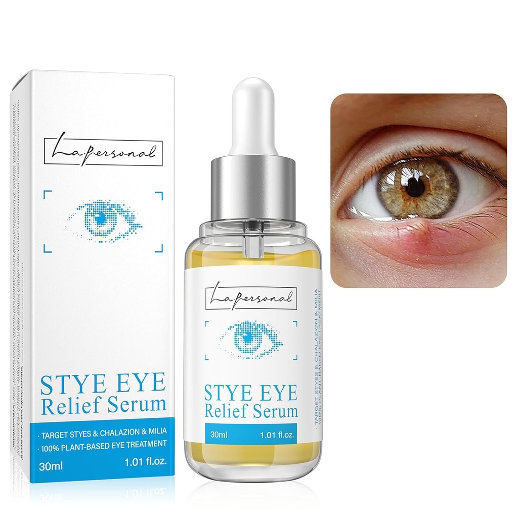 LA.PERSONAL Stye Eye Treatment, Chalazion Remover, Eye Serum for Styes Chalazion and Blepharitis Treatment, with Avocado oil, Sea buckthorn oil &amp; Caffeine 1.01 Fl oz/30 Ml