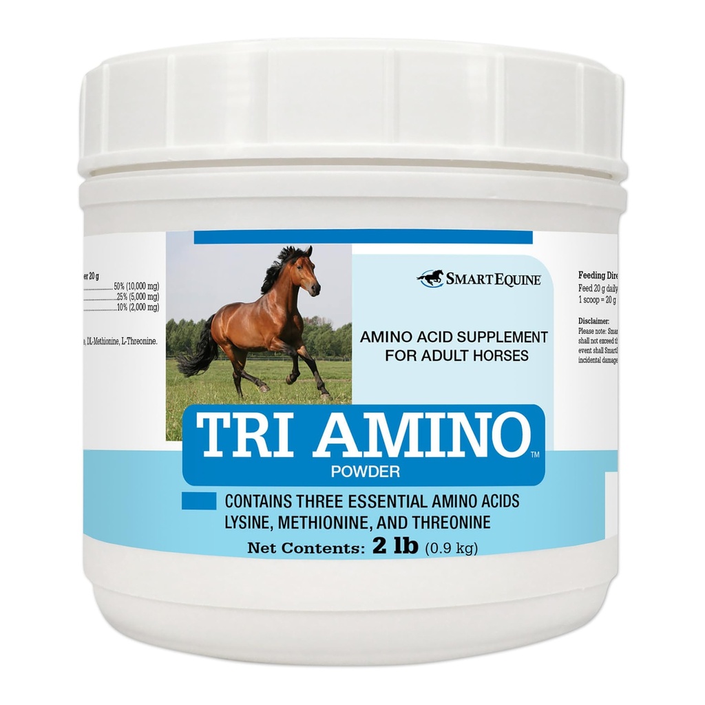 SmartEquine Tri Amino ← Lysine Horses Suplemento con Metionine & Threonine para los músculos fuertes ← Saludable Topline ayuda en la producción de proteína