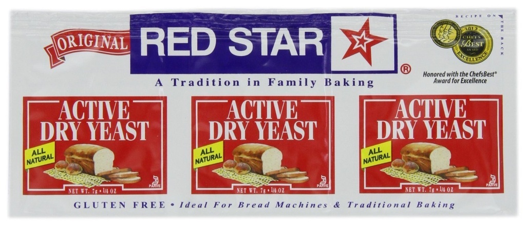 Levadura Nutricional Estrella Roja - Seco Activo - .75 oz - Caso 18
