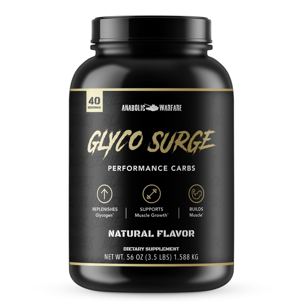 Glyco Surge Glycogen Suplemento Carbs para ayudar el crecimiento del músculo magro, recuperación del entrenamiento post y resistencia* (Natural – 40 Servimientos)