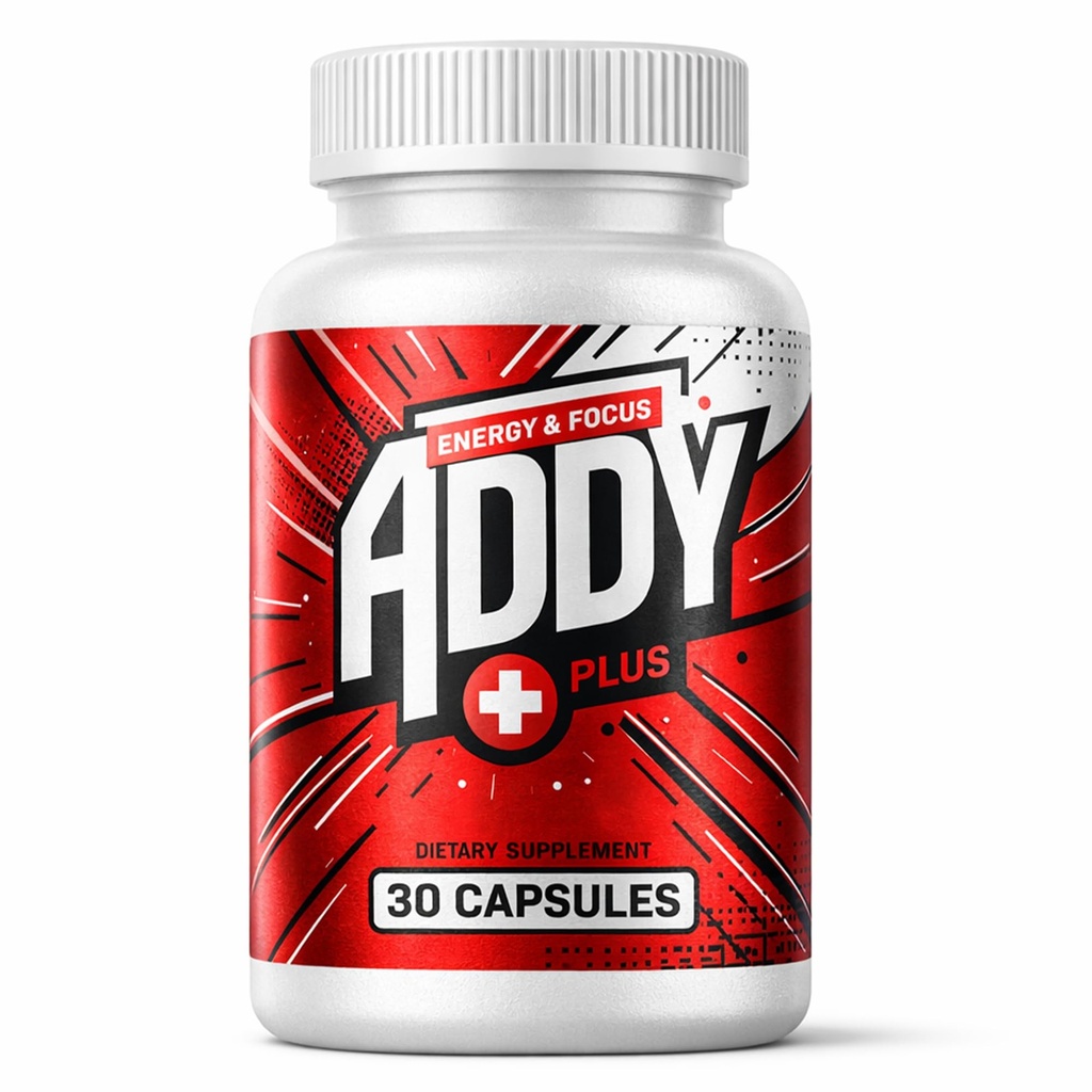 ADDY Plus - Brain Booster - Focus, Energy y Memory Support Vitaminas - Adderall Alternative - Focus &amp; Energy Supplement - Clean Energy - Sharp Focus - Get More Done with Addy Plus - 30 ct