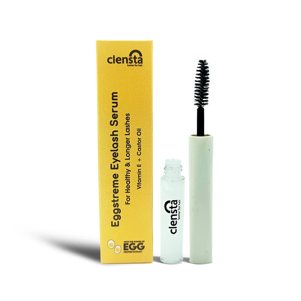Clensta Eggstreme Eyelash Growth Serum ← 0,27 Fl Oz (8ml) ← Infundida con aceite de ricino " Vitamina E voca Ayuda a mejorar la espesor " Da pestañas más largas