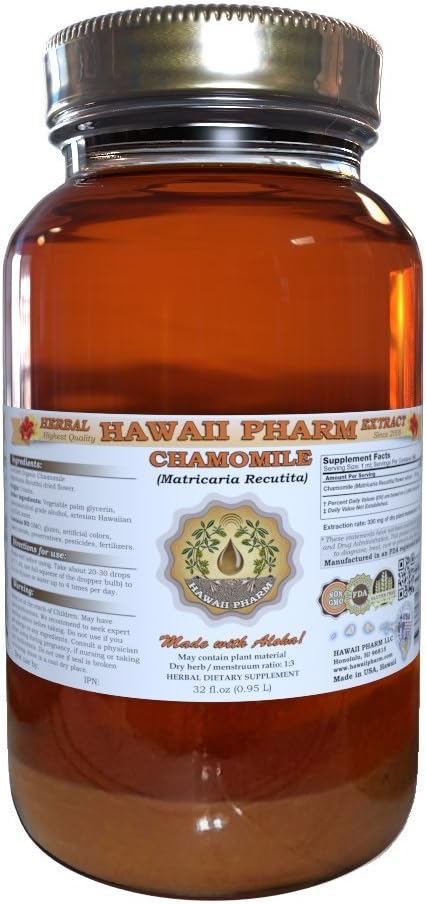 Extracto líquido de manzanilla, manzanilla orgánica (Matricaria Recutita) Suplemento de Tintura 32 oz