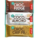 ¡Bien! Snacks Keto Variety Pack Protein Bar, Vegan, Soy & Gluten Gratis, Sustitución de Meal de Bajo Azúcar, 10g High Protein, Natural Healthy Snack, For Athletes & Active Lifestyles, 3g Net Carbs,12 Bares