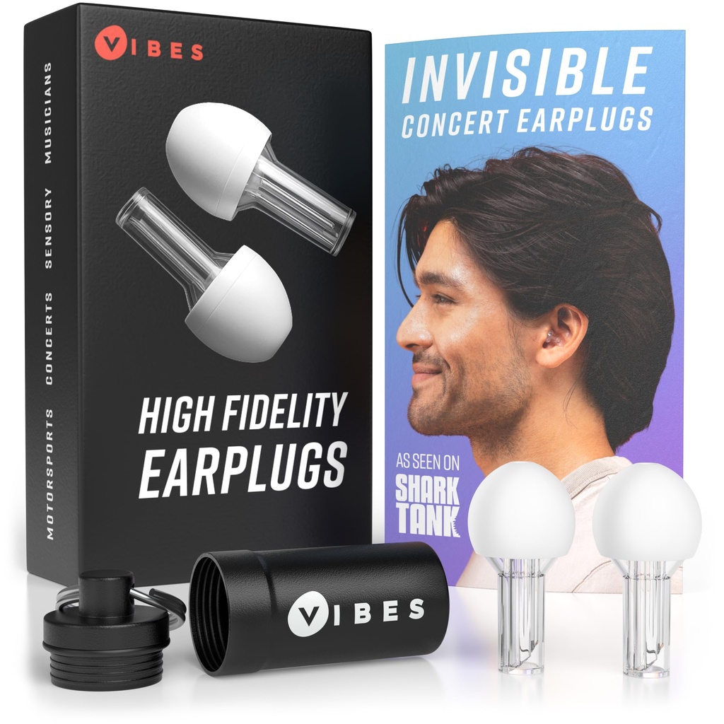 VIBES High Fidelity Concert Ear Plugs – Reusable Noise Reducing Ear Plugs for Concerts, Musicians, Raves, and Live Events – Confortable Hearing Protection for Loud Environments