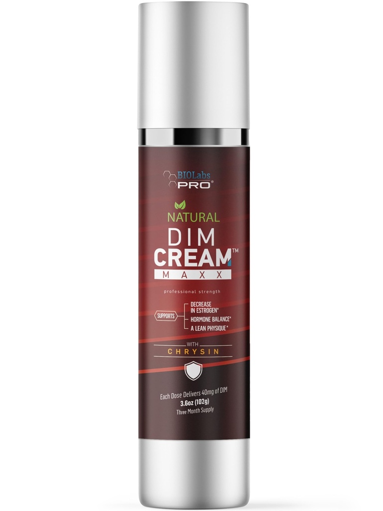 BIOLABS PRO Bloqueador de estrógeno - Crema DIM natural - Metabolizar Exceso Estrógeno - Diindolylmetano Saldo de hormonas Apoyo Suplemento DIM tópico para hombres o mujeres - 3.6oz