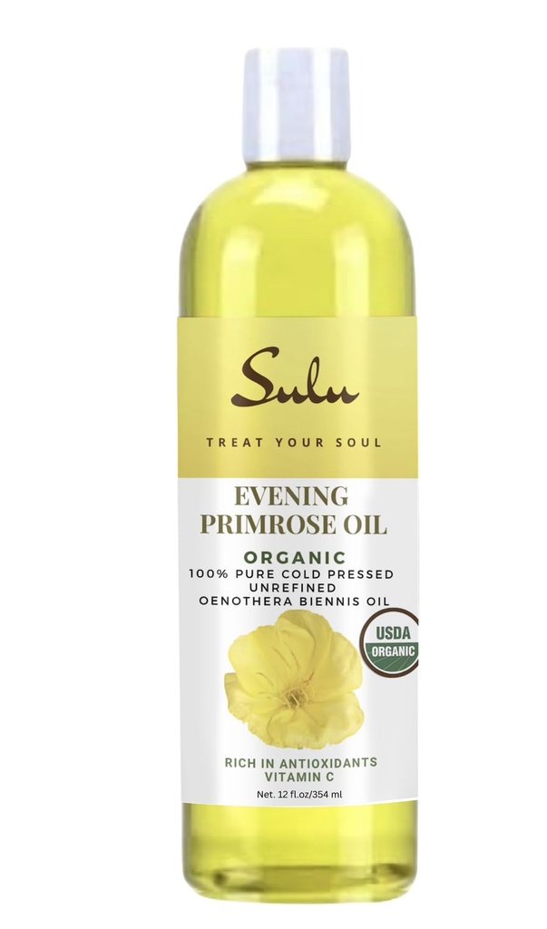 100% Puro Orgánica Todo Natural Orgánica Primrose Oil 12% GLA (12 oz)