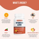 Vitamina C 1000mg con Zinc, Rosa HIPS y Citrus Bioflavonoides, Apoyo Inmunitario Suplemento Antioxidantes Protección, 300 cápsulas