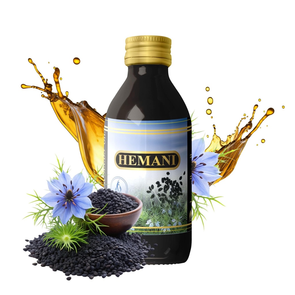 Hemani Black Seed Oil 60ml - Pure Premium Cold-Presed Nigella Sativa Black Cumin Oil for Digestive Health, Immune System Support. Fuente natural de Thymoquinone