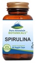 Pure Mountain Botanicals Spirulina Capsules - 90 Kosher Vegan Caps - Ahora con 450mg Organic Spirulina Powder - Suplemento de la Naturaleza