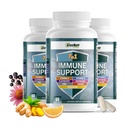 GreeNatr Immune Support Suplemento con Vitamina C, D3, Zinc 50mg, Quercetina, Echinacea Purpurea, Sambucus Elderberry y Ginger para la Defensa del Inmuno Completo - 60 cápsulas (3 botellas)