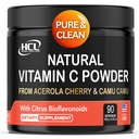 Vitamina Natural C de Acerola Cherry &amp; Camu Camu Powder - Absorción alta con Citrus Bioflavonoides - Sistema inmunológico &amp; Booster colágeno - Anti Aging Vitaminas de la piel Hecho en EE.UU. 90 porciones