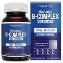 Complejo BioActivo de Vitamina B - Corriente de Sangre Listo, Complejo de B Metilada - Destacando Methylfolate, 3 Formas BioActivas de B12, BenfoPure® B1 &amp; Pantesin® B5 - 12 B Vitaminas en dosis clínicas - 60 Serviciones