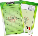 BETTERLINE Consejo de entrenadores de fútbol doble borda para entrenadores de fútbol americano - viene con 2 plumas borrables