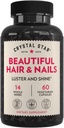 Cristal Star Hermoso pelo &amp; Nail Suplemento (60 capsules) – Herbal Suplemento Apoya Cabello más fuerte delgado &amp; uñas – Horsetail, Nettle & Alfalfa – Non-GMO