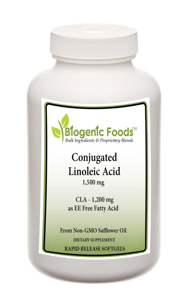 Aceite de ácido linoléico conjugado - Ácido graso libre 1,200 mg de CLA de origen natural - 1,500 mg - 60 cápsulas