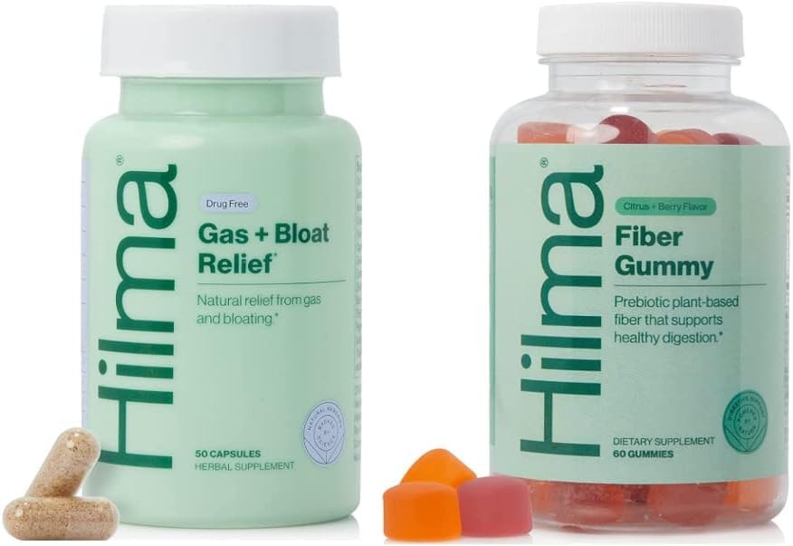 Hilma Natural Gas &amp; Bloating Relief and Prebiotic Fiber Gummies Bundle