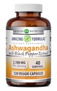 Amazing Formulas Ashwagandha Root with Black Pepper Extract Supplement TEN 2100 Mg Por Serving Silencio Veggie Capsules Supplement TEN Non-GMO TEN Gluten-Free TEN Made in USA (1 Pack, 120 Cuenta)