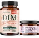 Complejo Myo-Inositol Powder y suplemento de DIM de Mujeres  sometida Equilibrio de Hormonas Bundle con Ideal 40:1 Ratio Myo-Inositol &amp; D-Chiro Inositol Powder (30 Servings) y Suplemento DIM para Mujeres (60 Servings)