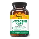 Country Life L-Tyrosine 500mg with Vitamin B6 Supplement - Certified Gluten-Free, Vegetarian, Kosher, Boosts Focus &amp; Energy, Supports Brain Health, Enhances Mental Clarity, Non-GMO - 100 cápsulas