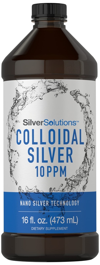 Carlyle Colloidal Silver Liquid TENIDO 10 PPM ANTE 16 fl. Oz (473 mL) Silencio con Nano Silver Technology Solutions ANTE Vegetarian, Non-GMO, Gluten Free Supplement
