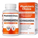 Physician's CHOICE Ashwagandha Suplemento - 1950 mg de biodisponible orgánico Ashwagandha Root Powder - Black Pepper Extract, Stress Support, Mood Support Supplement, 90 Veggie Ashwagandha Capsules